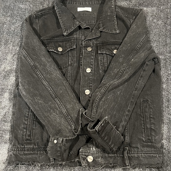 S Womens Anine Bing Black Jean Jacket 